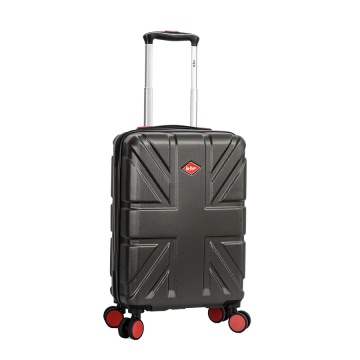 Troler Cabina Lee Cooper London, ABS, 4 Roti Duble, Cifru, 55 cm, Antracit