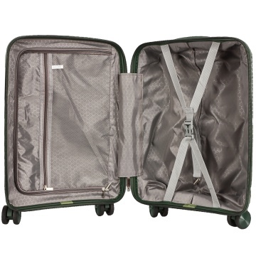 Troler cabina Madisson SW42103, polipropilena, cifru, 4 roti duble, 55 cm, verde inchis - Img 2