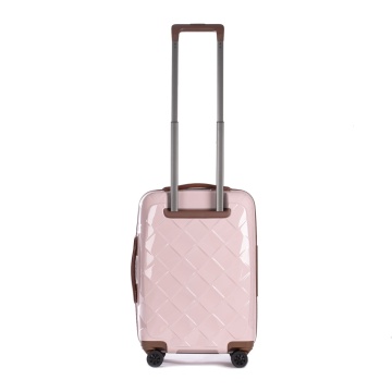 Troler Cabina Policarbonat/Piele Naturala Stratic Leather and More S - 55 cm Rose - Img 6