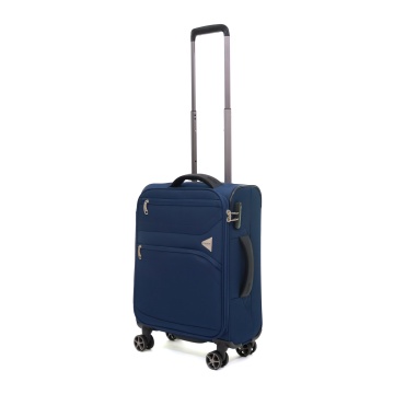 Troler Cabina Poliester 4 Roti Duble Ella Icon Stark 2584 - 55 cm Bleumarin