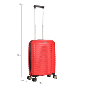 Troler cabina Snowball SW43803, polipropilena, cifru TSA, 4 roti duble, 55 cm, rosu - Img 3