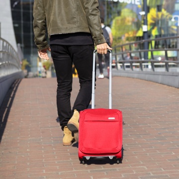 Troler cabina XS CarryOn Air, 40×30×20 cm, bagaj de mana Wizz Air, poliester, 23 L, rosu - Img 7