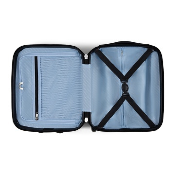 Troler cabina XS CarryOn Skyhopper Underseat, 40×30×20 cm, bagaj de mana Wizz Air, policarbonat, 19 L, cifru TSA, negru - Img 4