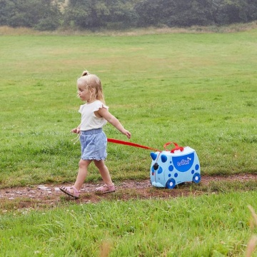 Troler copii Trunki Dougie Catelul - 46 cm Albastru deschis - Img 8