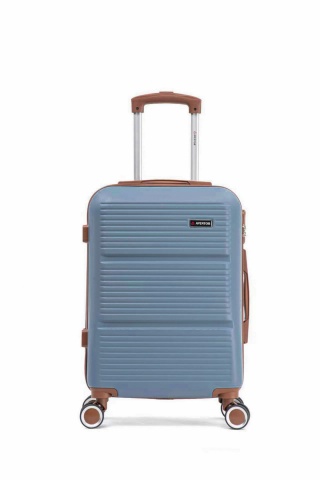 Troler de Cabină Aventor, 55x35x20 cm, ABS, Cifru, 4 roți duble 360°, 32 L, AV107, Albastru - Img 12