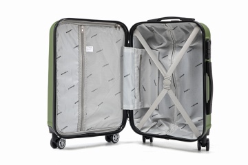 Troler de cabina Aventor AV104, 55x36x22 cm, bagaj de mana, 100%ABS, cifru, 4 roti duble 360°, verde - Img 2