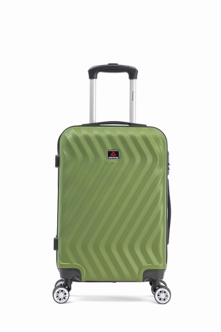 Troler de cabina Aventor AV104, 55x36x22 cm, bagaj de mana, 100%ABS, cifru, 4 roti duble 360°, verde - Img 12