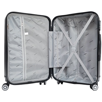 Troler de cabina Aventor AV104, 55x36x22 cm, bagaj de mana, 100%ABS, cifru, 4 roti duble 360°, negru - Img 2