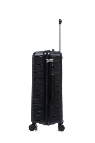 Troler de cabină Aventor AV105, 55x38x21.5 cm, polipropilenă, bagaj de mână, cifru TSA, 4 roți duble 360°, negru - Img 7