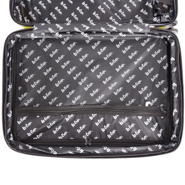 Troler de cabina Lee Cooper LC32203, policarbonat, 4 roti duble, cifru, 55 cm, galben - Img 14