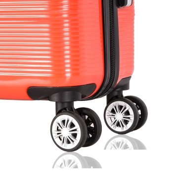 Troler de cabina Lee Cooper LC32203, policarbonat, 4 roti duble, cifru, 55 cm, rosu - Img 12