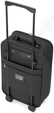 Troler de cabina pliabil Benzi BZ 5814, 55x34x19 cm, bagaj de mana usor din poliester, negru - Img 3