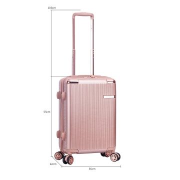 Troler de cabina Snowball SW44303, fermoar antifurt, 55 cm, policarbonat rezistent, 39L, cifru TSA, rose - Img 7
