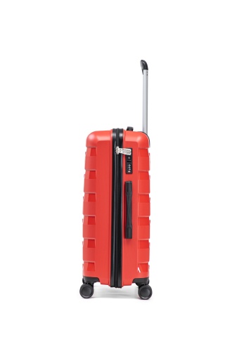 Troler Mare Aventor, 76.5x51.5x29.5 cm, Polipropilenă, Cifru TSA, 4 Roți Duble 360°, AV109, Roșu - Img 11