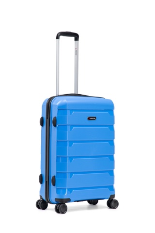 Troler Mare Aventor, 76.5x51.5x29.5 cm, Polipropilenă, Cifru TSA, 4 Roți Duble 360°, AV109, Albastru - Img 14