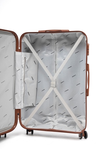 Troler Mare Aventor, 77x47x28 cm, ABS, Cifru, 4 Roți Duble 360°, 91 L, AV107, Negru - Img 8