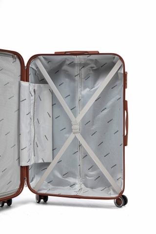 Troler Mare Aventor, 77x47x28 cm, ABS, Cifru, 4 Roți Duble 360°, 91 L, AV107, Albastru - Img 9
