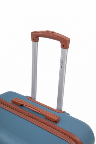 Troler Mare Aventor, 77x47x28 cm, ABS, Cifru, 4 Roți Duble 360°, 91 L, AV107, Albastru - Img 19