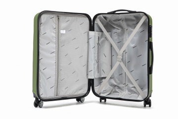 Troler mare Aventor AV104, 76x49x29 cm, bagaj de cala, 100%ABS, cifru, 4 roti duble 360°, verde - Img 2