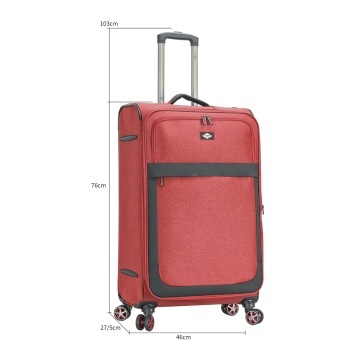 Troler Mare Extensibil 76x46x27 cm Lee Cooper, Poliester, 4 Roti Duble, LC33503, Grena - Img 4