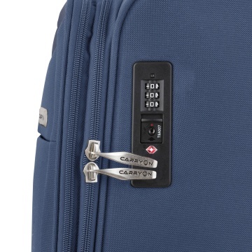 Troler mare extensibil CarryOn Air, bagaj de cala, 77x47x32 cm, poliester, +20% capacitate, 3.5 kg, bleumarin - Img 4