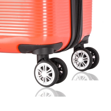 Troler mare extensibil Lee Cooper LC32203, policarbonat, 4 roti duble, cifru, 77 cm, rosu - Img 13