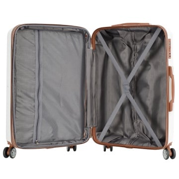 Troler mare extensibil Madisson SW33803, ABS, cifru, 4 roti duble, 77 cm, alb/milky - Img 2