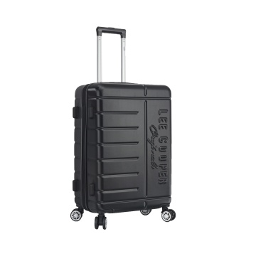 Troler mare Lee Cooper Brighton, ABS, 4 roti duble, cifru, 77 cm, negru - Img 8