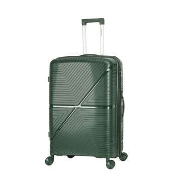 Troler mare Madisson SW42103, polipropilena, cifru, 4 roti duble, 77 cm, verde inchis