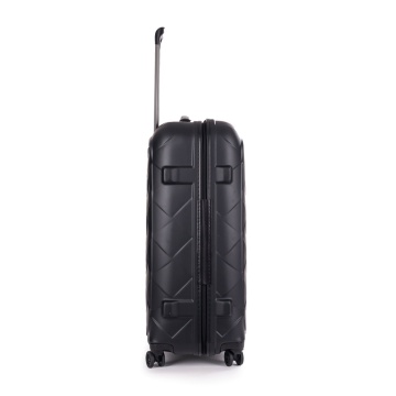 Troler Mare Policarbonat/Piele Naturala Stratic Leather and More L - 76 cm Negru - Img 4