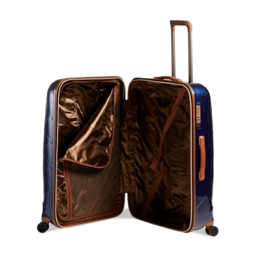 Troler Mare Policarbonat/Piele Naturala Stratic Leather and More L - 76 cm Albastru - Img 5