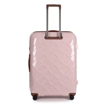 Troler Mare Policarbonat/Piele Naturala Stratic Leather and More L - 76 cm Rose - Img 6