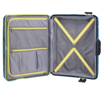 Troler Mare Polipropilena inchidere cu clapeta CarryOn STEWARD 75 cm Albastru - Img 2