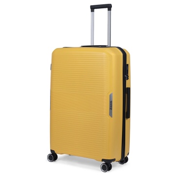 Troler mare TravelZ Swinger, polipropilena, cifru TSA, 4 roti duble, 78 cm, galben