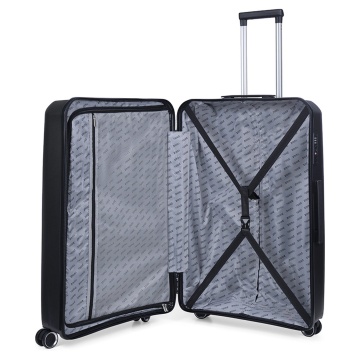 Troler mare TravelZ Swinger, polipropilena, cifru TSA, 4 roti duble, 78 cm, negru - Img 2