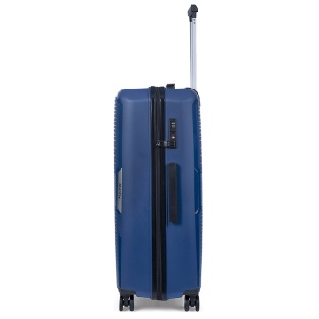 Troler mare TravelZ Swinger, polipropilena, cifru TSA, 4 roti duble, 78 cm, albastru - Img 4