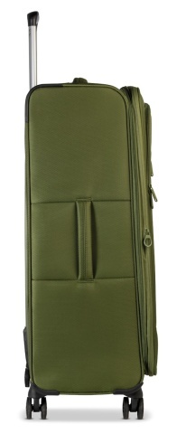Troler mare Worldpack Bern F10508, 79x47x30 cm, bagaj de cală, poliester, cifru TSA, 4 roți duble, verde olive - Img 4