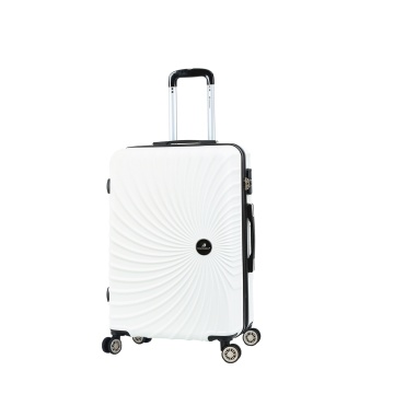 Troler Mediu 67x43x26 cm Madisson, ABS, Cifru, 4 Roți Duble, SW44603, Alb