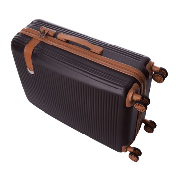 Troler Mediu ABS 4 Roti Duble ELLA ICON STYLE 1158-70 cm Maro - Img 3