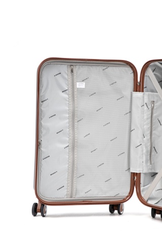 Troler Mediu Aventor, 67x41x25.5 cm, ABS, Cifru, 4 Roți Duble 360°, 61 L, AV107, Negru - Img 8