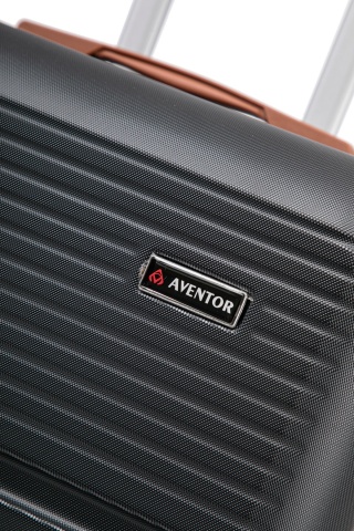 Troler Mediu Aventor, 67x41x25.5 cm, ABS, Cifru, 4 Roți Duble 360°, 61 L, AV107, Negru - Img 18