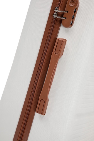 Troler Mediu Aventor, 67x41x25.5 cm, ABS, Cifru, 4 Roți Duble 360°, 61 L, AV107, Alb - Img 19