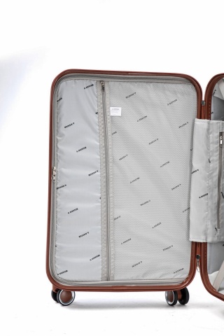 Troler Mediu Aventor, 67x41x25.5 cm, ABS, Cifru, 4 Roți Duble 360°, 61 L, AV107, Albastru - Img 9
