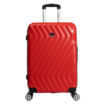 Troler mediu Aventor AV104, 67x43x25 cm, bagaj de cala, 100%ABS, cifru, 4 roti duble 360°, rosu