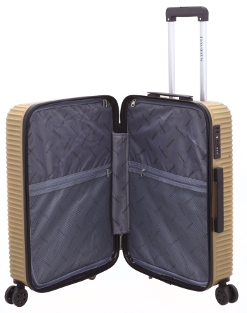 Troler Mediu Davidts Aviator, ABS, Cifru TSA, 64 cm, Auriu - Img 2