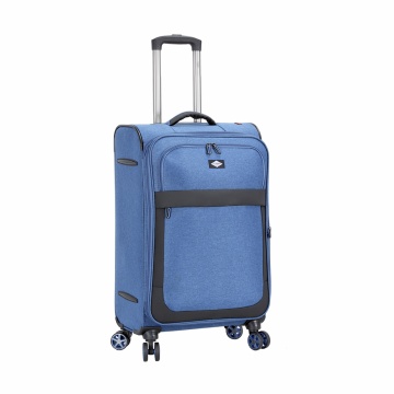 Troler Mediu Extensibil 66x41x24 cm Lee Cooper, Poliester, 4 Roti Duble, LC33503, Albastru - Img 7