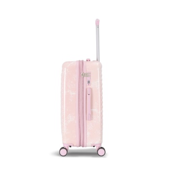 Troler Mediu Extensibil 66x42x27 cm Madisson, Fermoar Antifurt, Policarbonat, SW65203, Roz/Alb - Img 6