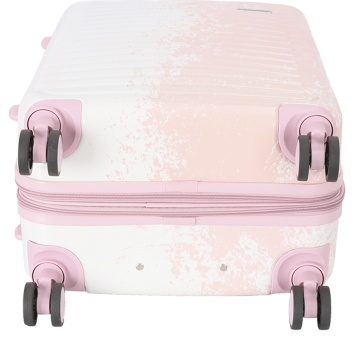 Troler Mediu Extensibil 66x42x27 cm Madisson, Fermoar Antifurt, Policarbonat, SW65203, Roz/Alb - Img 16