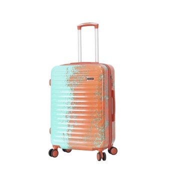 Troler Mediu Extensibil 66x42x27 cm Madisson, Fermoar Antifurt, Policarbonat, SW65203, Portocaliu/Turcoaz