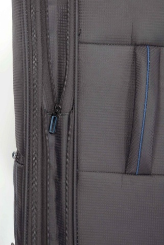 Troler mediu extensibil Benzi BZ 5825, poliester, bagaj de cala, 68x42x27 cm, 4 roti duble la 360°, bleumarin - Img 5